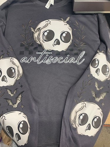 Antisocial skull sweatshirt - antisocial,