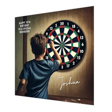 Darts Birthday Card, Boys