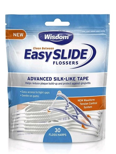 Wisdom easy slide flossers - easy, 30
