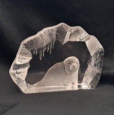 Swedish Lead Crystal Baby Seal