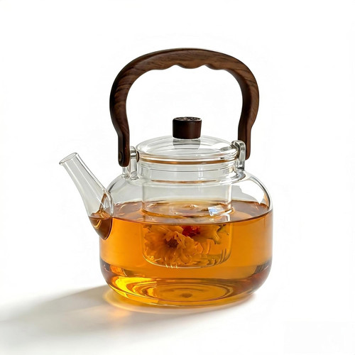 Glass teapot with removable - glass,