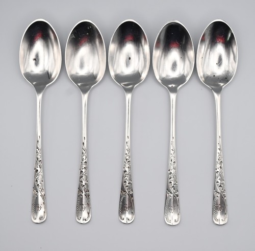 Antique silver spoons - 5,