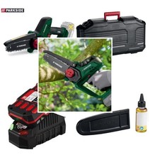 Parkside 20V Cordless Wood Cutter Saw Mini Chainsaw - With 2Ah Battery & Charger