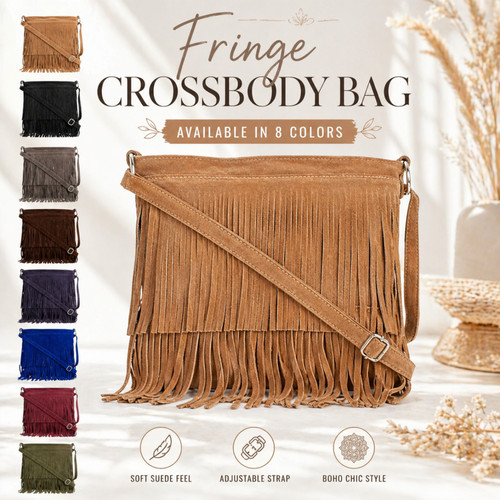 Real suede leather - suede, tassel