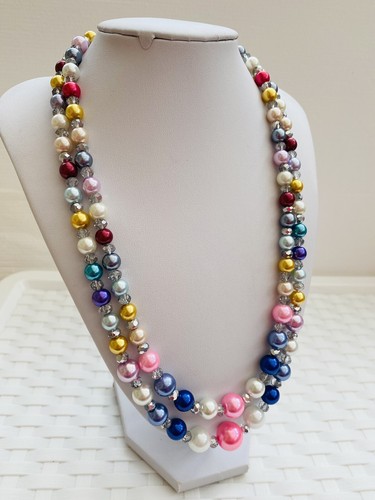 Two strand multicoloured glass - multicoloured,