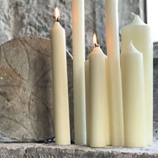 3/4" Diameter Church Pillar Altar Candles - Various Lengths Available 