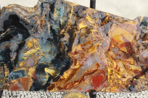 Pietersite slab chatoyant - pietersite,