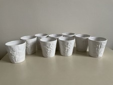 Gisela Graham Ceramic Embossed Votive Holders X 9