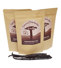 6 Madagascan GRADE A Bourbon Organic vanilla pods. ORGANIC WHOLE FOODS