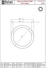 Aluminium Round Tube Pipe Hollow 16mm 19mm 20mm 25mm 30mm 35mm 40mm