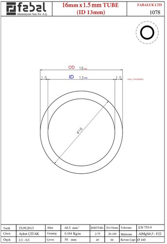 Aluminium round tube pipe - aluminium,