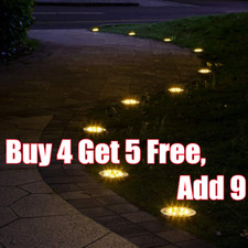 12 LEDs Solar Power Ground Lights Floor Decking Outdoor Garden Lawn Path Lamp UK