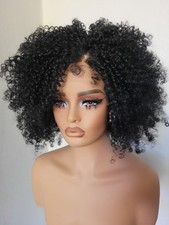 Black #1b 15" long curly afro