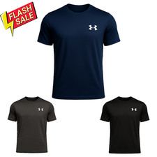 Under Armour Men T-Shirt Crew Neck Short Sleeves Dri-Fit Gym Casual Sports Wear