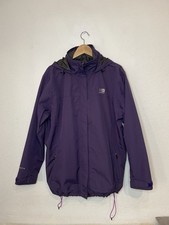 Women’s Karrimor Weathertite Coat Size 16 Purple Hooded Waterproof Raincoat