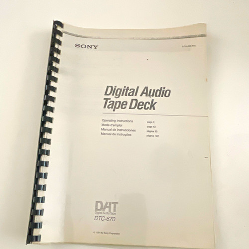 Sony dtc 670 - dtc-670, audio