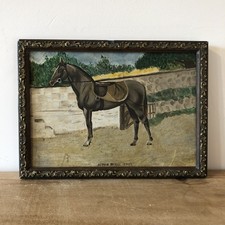 Antique Horse Portrait Oil