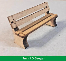 6 x Park Wooden Benches 0 / 7mm Scale Gauge Model Railway Scratch aid kit