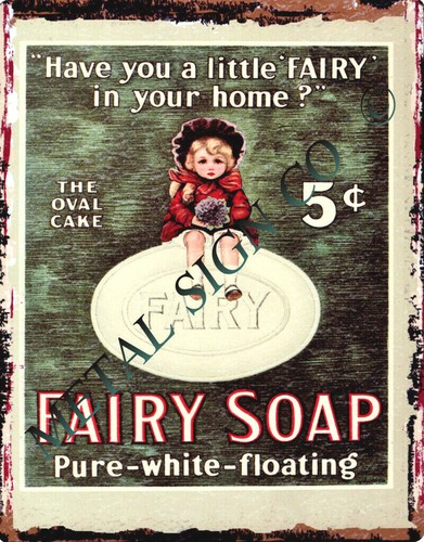 Fairy soap metal wall sign - metal,