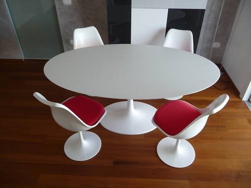 Oval laminated tulip table - oval,