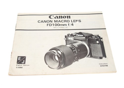 Canon 100mm macro lens - fd, f/4