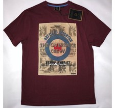 MERC MENS POSTER PRINT TEE SHIRT IN WINE SIZE M NWT 