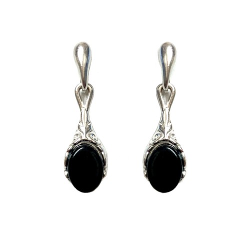 Hand set whitby jet - jet, 925