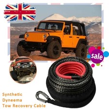 Winch Rope 10MM*30M For Dyneema Hook Synthetic Tow Recovery Cable 24360lb Trunks