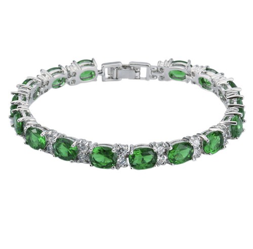 White gold finish green