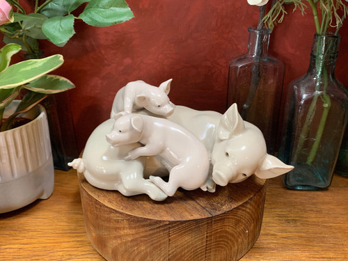 Vintage lladro pig group - lladro,