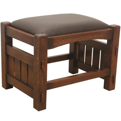 Mission oak footstool wide - footstool,