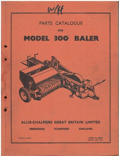 Allis chalmers model - 300, baler