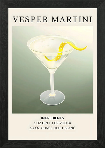 Vesper martini cocktail recipe - martini,