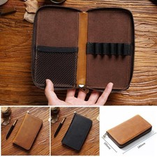 Genuine Leather Zipper Pen