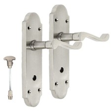 Satin Nickel Bathroom Door