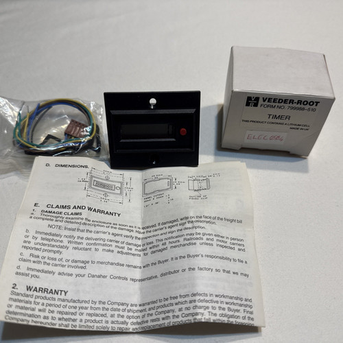 Danaher veeder root 799988 - danaher, 799988-510