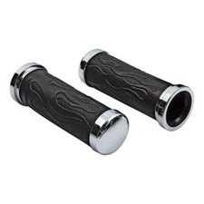 Black & Chrome Flame Grips
