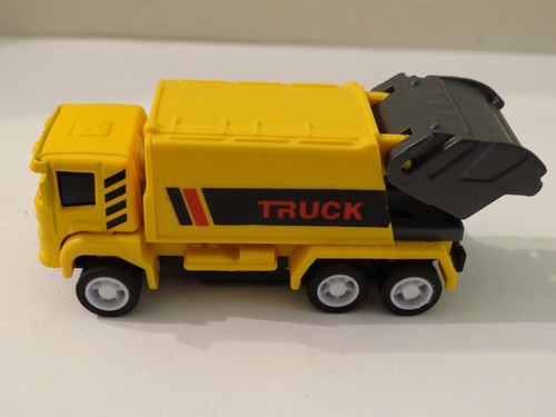 Toy car garbage truck yellow - car,
