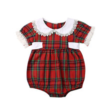 Newborn Baby Girl Plaid Check