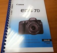 CANON EOS 7D PRINTED INSTRUCTION MANUAL USER GUIDE 296 PAGES A5