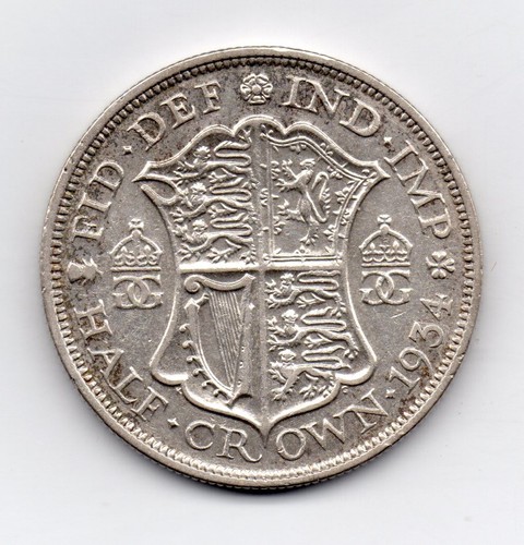 1934 halfcrown george v - 1934,