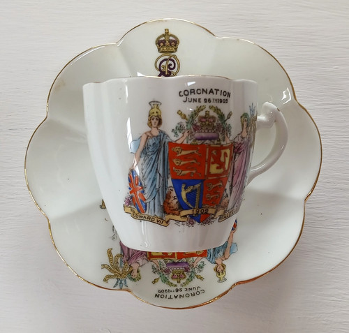 Coronation tea cup - and, saucer