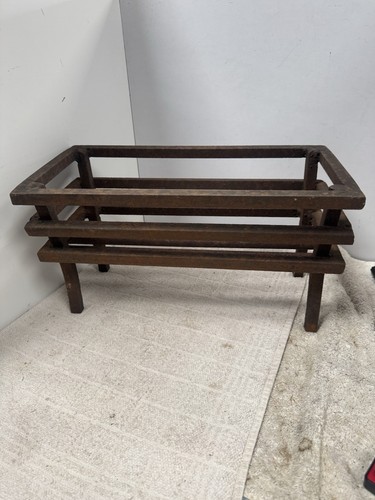 Vintage cast iron fire - iron, basket