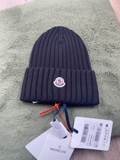 MONCLER BLACK RIBBED-KNIT WOOL