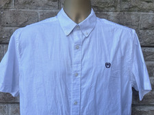 Mens Easy White 100% Cotton Smart Short Sleeved Shirt UK L