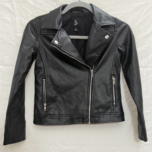 Nwot black faux leather moto - black,