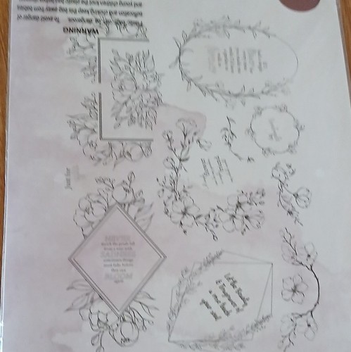 Floral clear stamp set - clear,