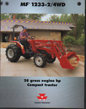 Massey Ferguson "MF 1233-2/4WD" Compact Tractor Brochure Leaflet