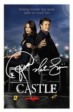 NATHAN FILLION & STANA KATIC - CASTLE AUTOGRAPH SIGNED PHOTO POSTER PRINT