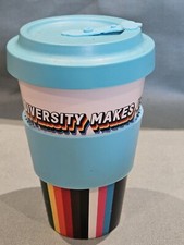 Half Moon Bay Diversity Makes Us Pride Rainbow LGBTQ+ Sorced Oxfam Travel Cup GC